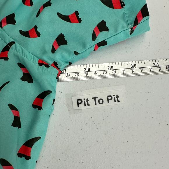 Mad Chuck Mens Button Up Shirt Size XXL Fishing Performance Outdoors Vented Teal - Picture 6 of 8